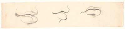 Three Studies of Mouths by Nicolai Abildgaard