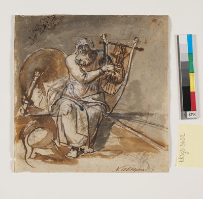 Draft for the Picture of Ossian (or Homer?) by Nicolai Abildgaard