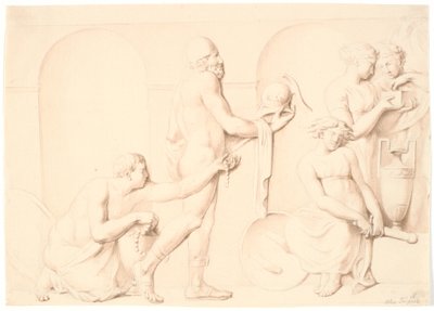 Ulysses Discovering Achilles among the Daughters of Lycomedes by Nicolai Abildgaard