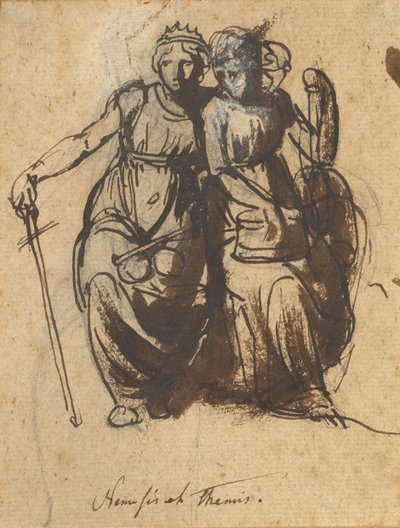 Nemesis and Themis by Nicolai Abraham Abildgaard