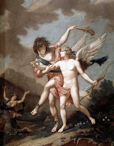 Love Led by Madness by Nicolas Andre (after) Monsiau