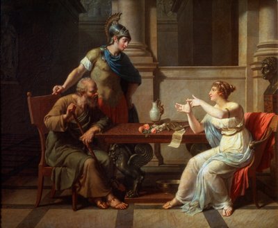 Socrates and Alcibiades at Aspasia, 1801 by Nicolas Andre Monsiau