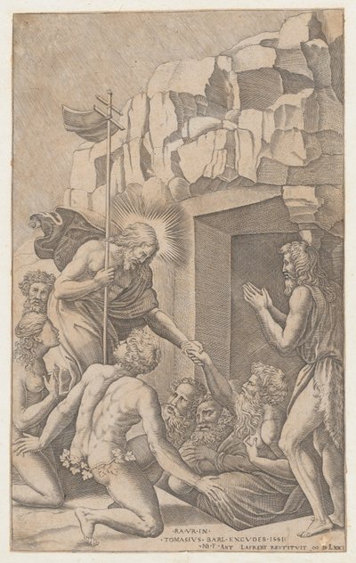 Christ in Limbo, after Raphael, 1541 by Nicolas Beatrizet