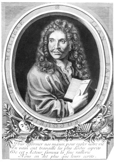 Portrait of Moliere by Nicolas Habert