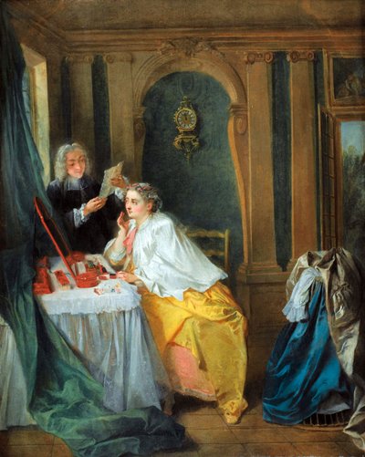 Madame Geoffrin (Marie Therese Rodet Geoffrin) by Nicolas Lancret