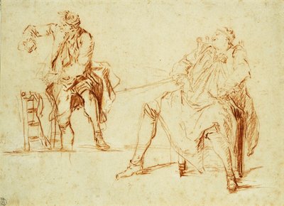 Studies of Two Men by Nicolas Lancret