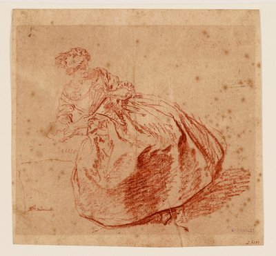 Young Woman with a Fan by Nicolas Lancret