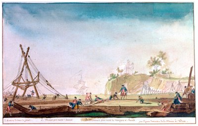 The Marina of Brest, c1750-1810 by Nicolas Marie Ozanne