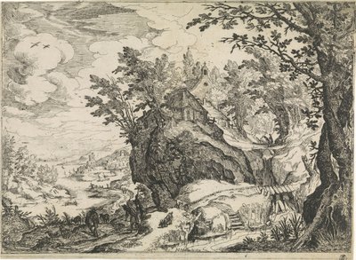 Mountain Landscape with a Church by Nicolas Moillon