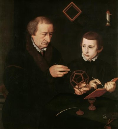 Johannes Neudörfer with His Son by Nicolas Neufchatel