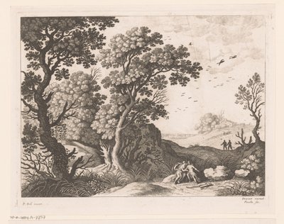 Landscape with Diana and a Nymph by Nicolas Perelle