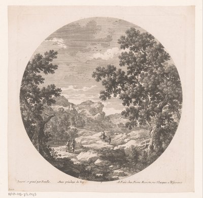 Landscape with Walkers and Pack Animal by Nicolas Perelle