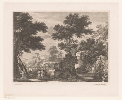 River Landscape with the Flight into Egypt by Nicolas Perelle