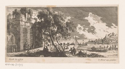 Ruins on Quay by the Sea by Nicolas Perelle