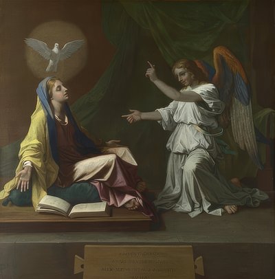 The Annunciation. 1657 by Nicolas Poussin