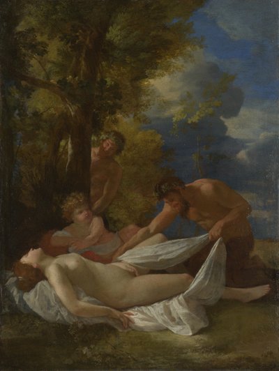 Nymph with Satyrs by Nicolas Poussin