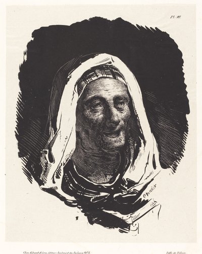 Head of an Old Woman by Nicolas Toussaint Charlet