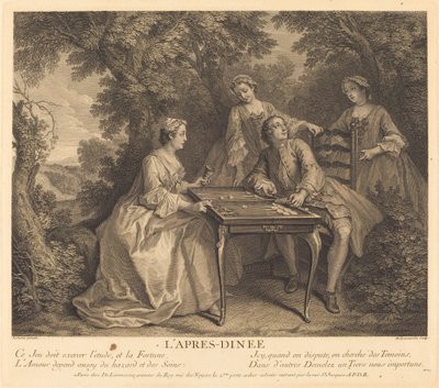 The Afternoon by Nicolas de Larmessin IV after Nicolas Lancret