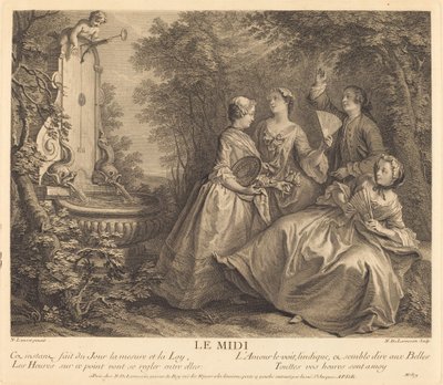 Noon by Nicolas de Larmessin IV after Nicolas Lancret
