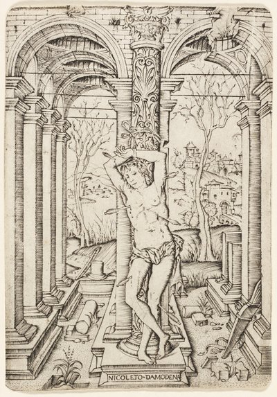 Saint Sebastian by Nicoletto da Modena
