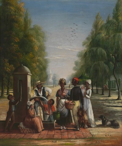 Servants at a Pump by Nicolino Calyo