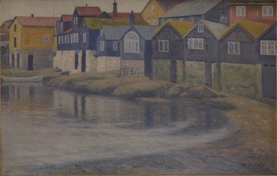 Old Houses in Thorshavn by Niels Jakob Jakobsen Bjerre