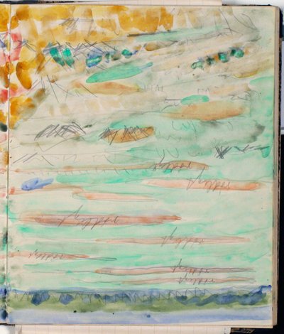 Landscape Study. Color Indications by Niels Larsen Stevns