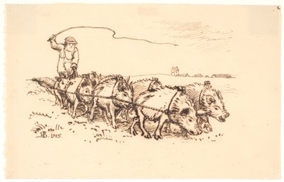 Farmer Ploughing the Land by Niels Skovgaard