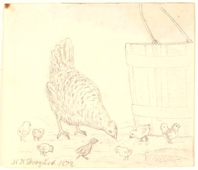 A Hen with Chicks by Niels Skovgaard