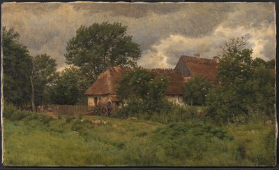 Old Buildings at a Manor by Niels Skovgaard