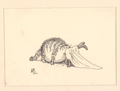 Illustration of The Fat Cat by Niels Skovgaard