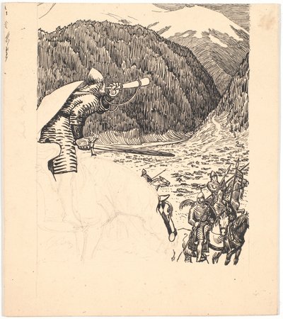 Roland Blowing the Horn by Niels Skovgaard