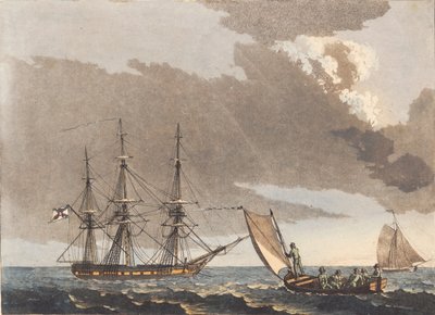 A Russian Frigate at Anchor by Niels Truslew