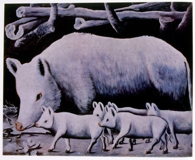 The White Pigs by Niko Pirosmani