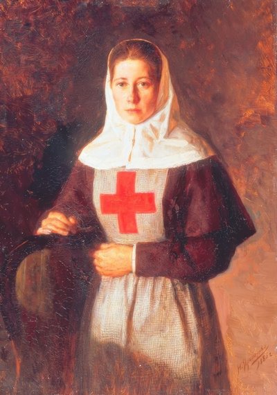 A Nurse by Nikolai Alexandrowitsch Jaroschenko
