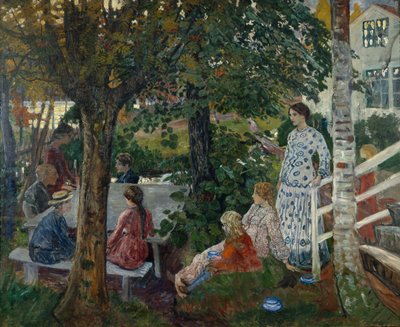 Birthday in the Garden by Nikolai Astrup