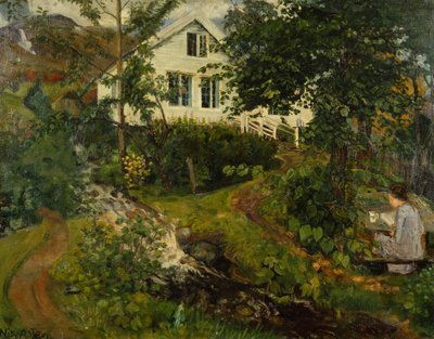The Old Vicarage Farm, Before 1908 by Nikolai Astrup