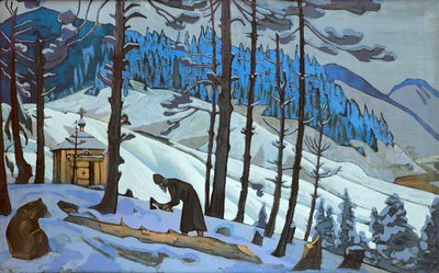 Saint Sergius the Builder by Nikolai Konstantinowitsch Roerich