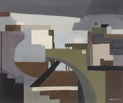 Precisionist Cityscape by Niles Spencer