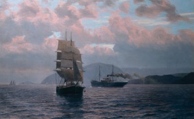 Meeting in the Drøbak Inlet by Nils Hansteen