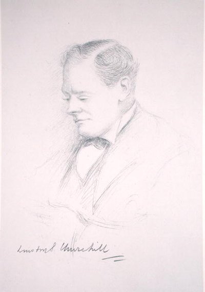 Portrait of Winston Churchill by Noel Dorville
