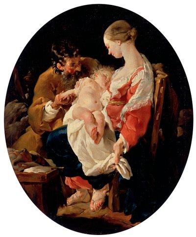 The Holy Family, 18th century by Noel Halle