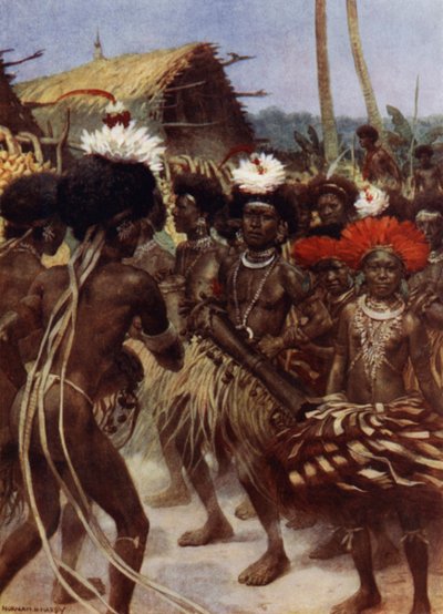 Harvest Dance, New Guinea by Norman Hardy