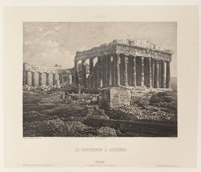 Greece. The Parthenon in Athens by Nöel Marie Paymal Lerebours