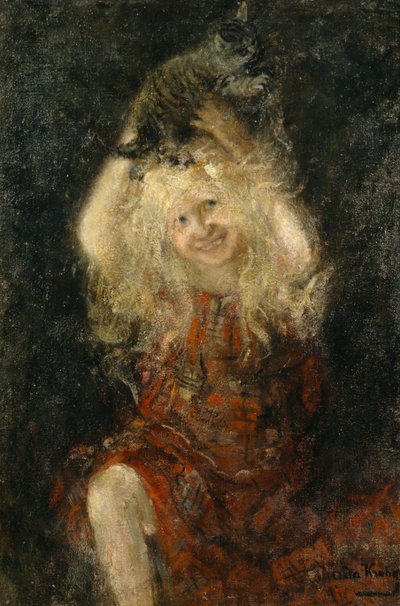 Girl with Cat by Oda Krohg