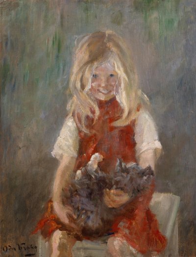 Girl with Cat by Oda Krohg