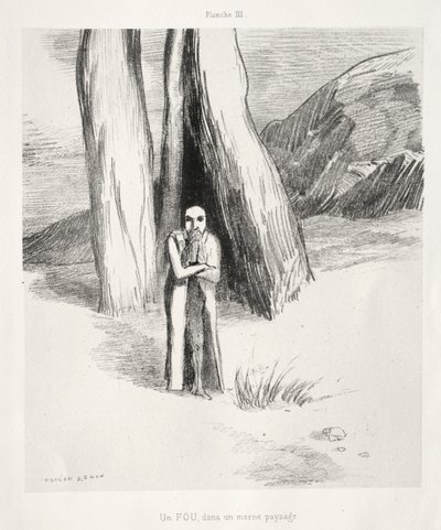A Madman in a Dismal Landscape by Odilon Redon