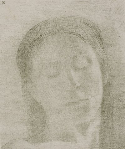 Closed Eyes by Odilon Redon