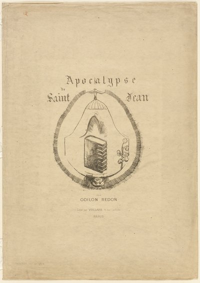 Cover/frontispiece for the Apocalypse of Saint John by Odilon Redon