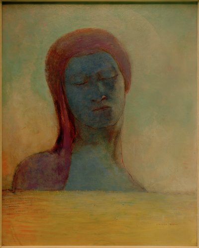 Closed Eyes by Odilon Redon